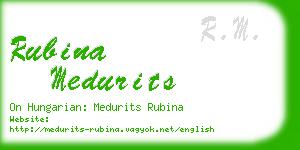 rubina medurits business card